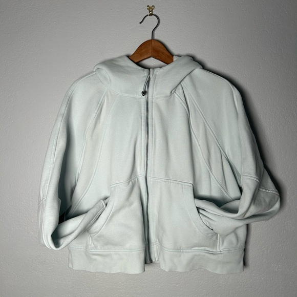 lululemon athletica Scuba Oversized Full Zip Light Blue Zip-Up Hoodie XL/XXL - Picture 2 of 8